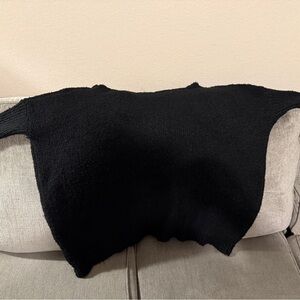 SHEIN Black Off-the-Shoulder Sweater Knit